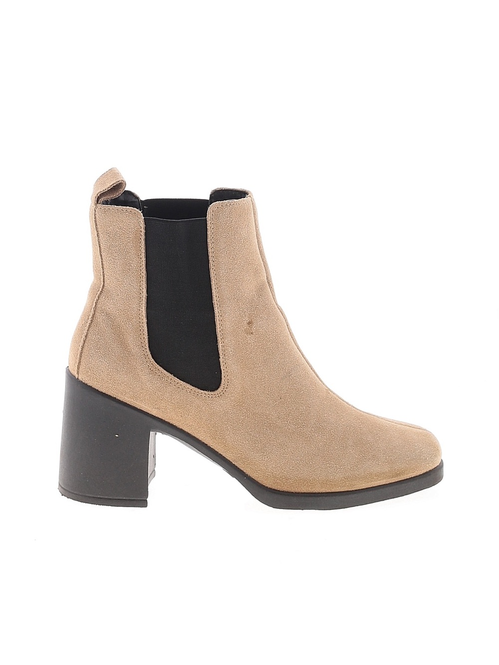 Steve Madden Tan Suede Block Heel Chelsea Boots Sz 10
